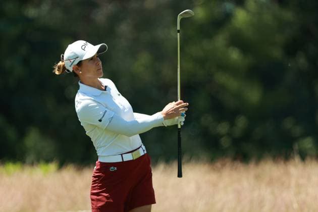 Meijer LPGA, Golf Damen Classic Azahara Munoz of Spain follows her shot toward the 10th green during Day Two of the Meijer LPGA Classic for Simply Give golf tournament at Blythefield Country Club in Belmont, MI, USA Friday, June 14, 2024. Belmont Michigan United States  Copyright: xJorgexLemusx originalFilename:lemus-meijerlp240614_npiHD.jpg