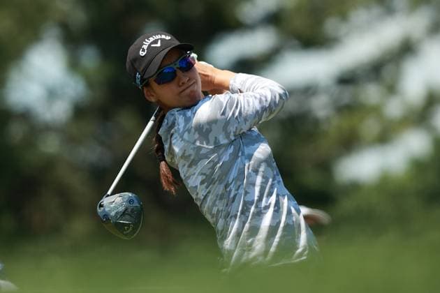 Meijer LPGA, Golf Damen Classic Roberta Liti of Italy tees off on the second hole during Day Two of the Meijer LPGA Classic for Simply Give golf tournament at Blythefield Country Club in Belmont, MI, USA Friday, June 14, 2024. Belmont Michigan United States  Copyright: xJorgexLemusx originalFilename:lemus-meijerlp240614_npbHm.jpg