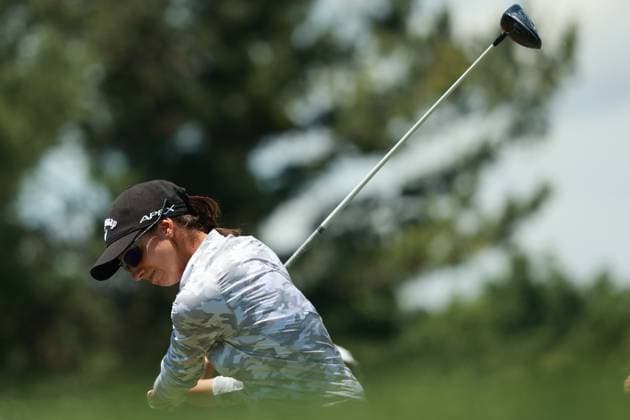 Meijer LPGA, Golf Damen Classic Roberta Liti of Italy tees off on the second hole during Day Two of the Meijer LPGA Classic for Simply Give golf tournament at Blythefield Country Club in Belmont, MI, USA Friday, June 14, 2024. Belmont Michigan United States  Copyright: xJorgexLemusx originalFilename:lemus-meijerlp240614_npKdv.jpg