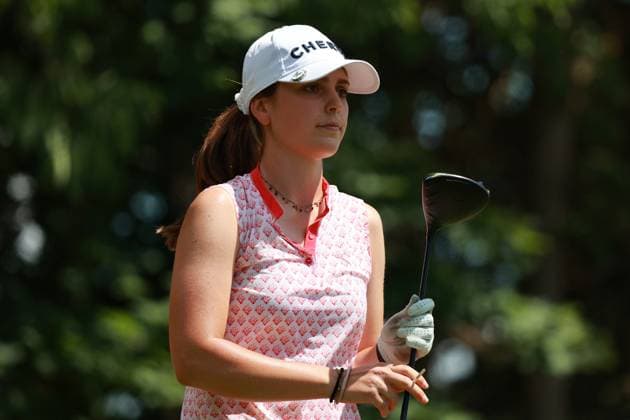 Meijer LPGA, Golf Damen Classic Benedetta Moresco of Italy tees off on the 4th hole during Day Two of the Meijer LPGA Classic for Simply Give golf tournament at Blythefield Country Club in Belmont, MI, USA Friday, June 14, 2024. Belmont Michigan United States  Copyright: xJorgexLemusx originalFilename:lemus-meijerlp240614_npibP.jpg