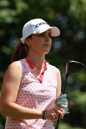 Meijer LPGA, Golf Damen Classic Benedetta Moresco of Italy tees off on the 4th hole during Day Two of the Meijer LPGA Classic for Simply Give golf tournament at Blythefield Country Club in Belmont, MI, USA Friday, June 14, 2024. Belmont Michigan United States  Copyright: xJorgexLemusx originalFilename:lemus-meijerlp240614_nplut.jpg