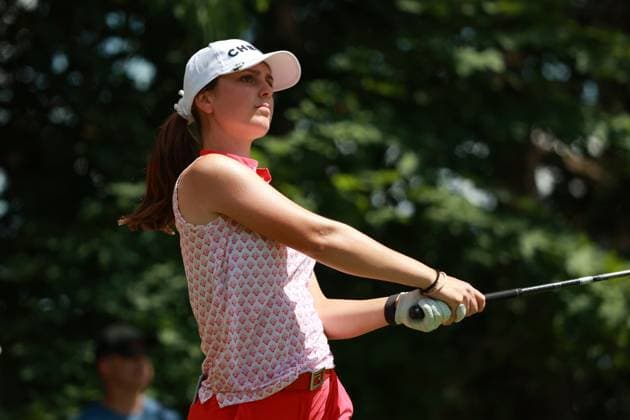 Meijer LPGA, Golf Damen Classic Benedetta Moresco of Italy tees off on the 4th hole during Day Two of the Meijer LPGA Classic for Simply Give golf tournament at Blythefield Country Club in Belmont, MI, USA Friday, June 14, 2024. Belmont Michigan United States  Copyright: xJorgexLemusx originalFilename:lemus-meijerlp240614_npo5D.jpg