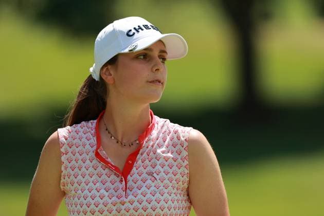 Meijer LPGA, Golf Damen Classic Benedetta Moresco of Italy lines up her putt on the third green during Day Two of the Meijer LPGA Classic for Simply Give golf tournament at Blythefield Country Club in Belmont, MI, USA Friday, June 14, 2024. Belmont Michigan United States  Copyright: xJorgexLemusx originalFilename:lemus-meijerlp240614_npSAd.jpg
