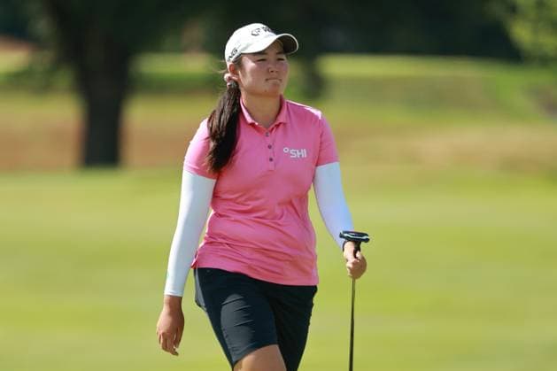 Meijer LPGA, Golf Damen Classic Alison Corpuz of the United States reacts to her putt on the second green during Day Two of the Meijer LPGA Classic for Simply Give golf tournament at Blythefield Country Club in Belmont, MI, USA Friday, June 14, 2024. Belmont Michigan United States  Copyright: xJorgexLemusx originalFilename:lemus-meijerlp240614_npl3F.jpg