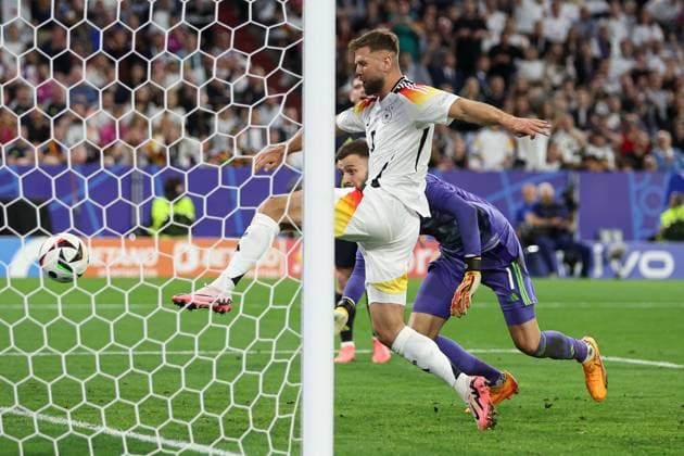 Niclas Füllkrug of Germany scores but their goal is disallowed Germany v Scotland, UEFA European Championship, EM, Europameisterschaft 2024, Group A, Football, Munich Football Arena, Munich, Germany, 14 Jun 2024 EDITORIAL USE ONLY No use with unauthorised audio, video, data, fixture lists, club league logos or live services. Online in-match use limited to 120 images, no video emulation. No use in betting, games or single club league player publications.  Copyright: xPaulxCurrie Shutterstockx 14523776hl