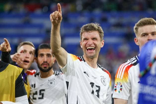 Thomas Mueller Germany, 13 after the match , Football, UEFA , European Championship, Group A 2024, Germany vs Scotland, 14 06 2024, Munich Football Arena, Munich, Germany Munich Munich Football Arena Bayern Germany Copyright: xGrantxHubbsx