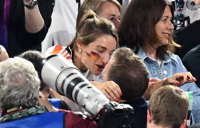 14 06 2024, xscotx, European Football Championship 2024, Germany Scotland, emspor, f l girlfriend Lena Wurzenberger and coach Julian Nagelsmann German national football team DFB Munich