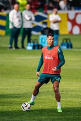 Portugal Public Training Session And press conference, PK, Pressekonferenz - UEFA EURO, EM, Europameisterschaft,Fussball 2024 Cristiano Ronaldo of Portugal is training during the public training session ahead of the UEFA EURO 2024 in Gutersloh, Germany, on June 14, 2024. Gutersloh Germany  Copyright: xHeshamxElsherifx originalFilename:elsherif-notitle240614_npBO6.jpg