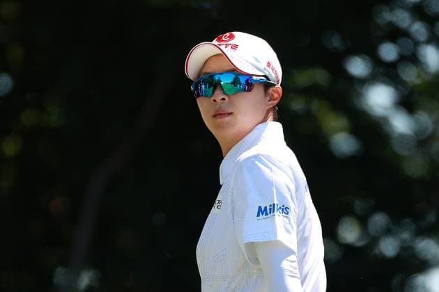 Meijer LPGA, Golf Damen Classic Hyo Joo Kim of Wonju, Republic of Korea looks down the 4th fairway during the second round of the Meijer LPGA Classic for Simply Give golf tournament at Blythefield Country Club in Belmont, MI, USA Friday, June 14, 2024. Belmont Michigan United States  Copyright: xAmyxLemusx originalFilename:lemus-meijerlp240614_npMrL.jpg