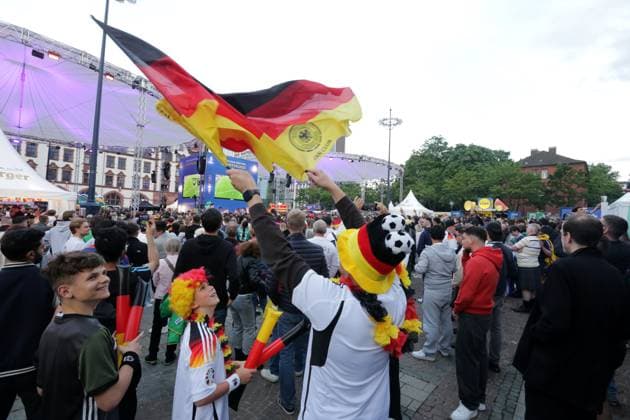 14 06 2024 Dortmund, Fanzone Friedensplatz, broadcast of opening match UEFA EURO2024 Germany vs. Scotland, final score 5 1