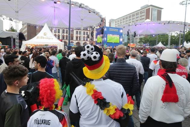 14 06 2024 Dortmund, Fanzone Friedensplatz, broadcast of opening match UEFA EURO2024 Germany vs. Scotland, final score 5 1