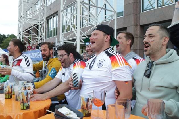 14 06 2024 Dortmund, Fanzone Friedensplatz, broadcast of opening match UEFA EURO2024 Germany vs. Scotland, final score 5 1