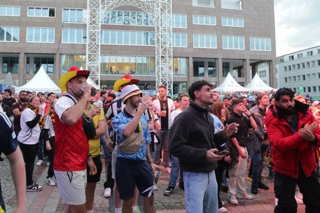 14 06 2024 Dortmund, Fanzone Friedensplatz, broadcast of opening match UEFA EURO2024 Germany vs. Scotland, final score 5 1