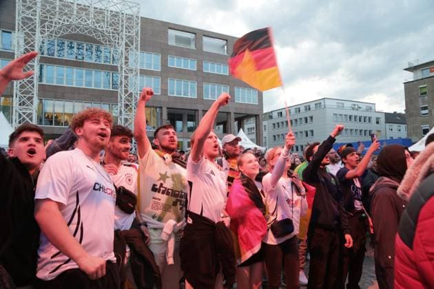 14 06 2024 Dortmund, Fanzone Friedensplatz, broadcast of opening match UEFA EURO2024 Germany vs. Scotland, final score 5 1