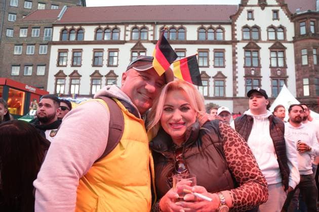 14 06 2024 Dortmund, Fanzone Friedensplatz, broadcast of opening match UEFA EURO2024 Germany vs. Scotland, final score 5 1