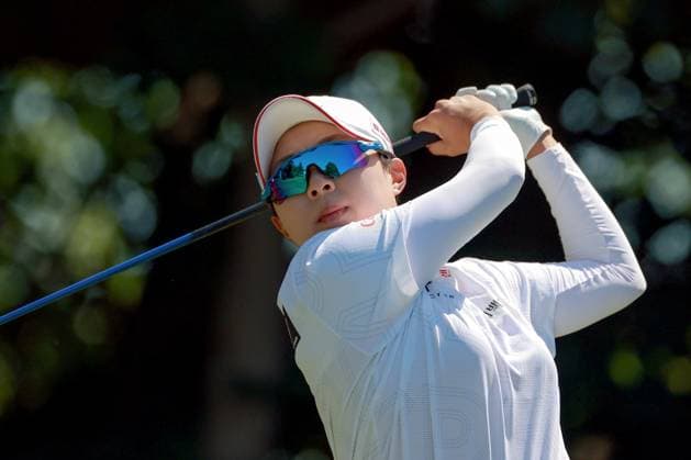 Meijer LPGA, Golf Damen Classic Hyo Joo Kim of Wonju, Republic of Korea hits from the 4th tee during the second round of the Meijer LPGA Classic for Simply Give golf tournament at Blythefield Country Club in Belmont, MI, USA Friday, June 14, 2024. Belmont Michigan United States  Copyright: xAmyxLemusx originalFilename:lemus-meijerlp240614_npDWc.jpg
