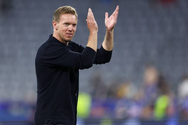 Germany manager Julian Nagelsmann applauds fans at full-time Germany v Scotland, UEFA European Championship, EM, Europameisterschaft 2024, Group A, Football, Munich Football Arena, Munich, Germany, 14 Jun 2024 EDITORIAL USE ONLY No use with unauthorised audio, video, data, fixture lists, club league logos or live services. Online in-match use limited to 120 images, no video emulation. No use in betting, games or single club league player publications.  Copyright: xPaulxCurrie Shutterstockx 14523776iy
