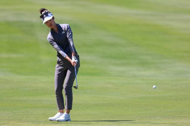 Meijer LPGA, Golf Damen Classic Grace Kim of Sydney, Australia chips to the 3rd green during the second round of the Meijer LPGA Classic for Simply Give golf tournament at Blythefield Country Club in Belmont, MI, USA Friday, June 14, 2024. Belmont Michigan United States  Copyright: xAmyxLemusx originalFilename:lemus-meijerlp240614_npoGS.jpg
