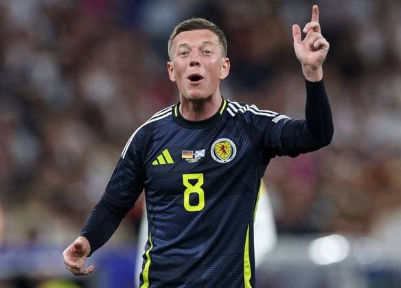 Callum McGregor of Scotland gives instructions Germany v Scotland, UEFA European Championship, EM, Europameisterschaft 2024, Group A, Football, Munich Football Arena, Munich, Germany, 14 Jun 2024 EDITORIAL USE ONLY No use with unauthorised audio, video, data, fixture lists, club league logos or live services. Online in-match use limited to 120 images, no video emulation. No use in betting, games or single club league player publications. Copyright: xPaulxCurrie Shutterstockx 14523776ln