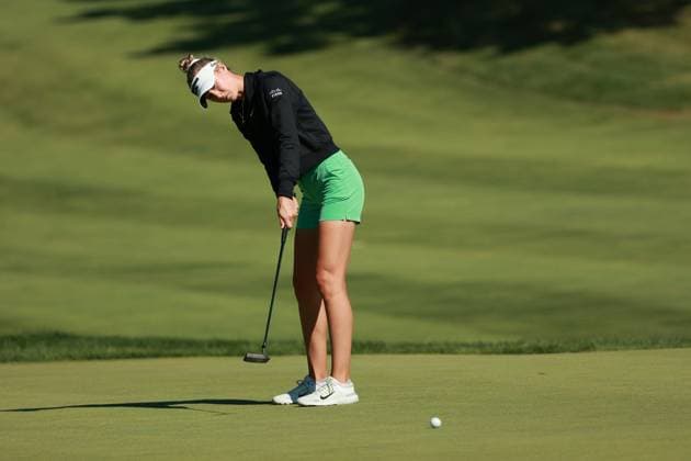 Meijer LPGA, Golf Damen Classic Nelly Korda of the United States follows her putt on the 17th green during Day Two of the Meijer LPGA Classic for Simply Give golf tournament at Blythefield Country Club in Belmont, MI, USA Friday, June 14, 2024. Belmont Michigan United States  Copyright: xJorgexLemusx originalFilename:lemus-meijerlp240614_npKu1.jpg