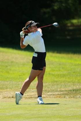 Meijer LPGA, Golf Damen Classic Ana Pelaez Trivino of Spain plays her second shot toward the 10th green during Day Two of the Meijer LPGA Classic for Simply Give golf tournament at Blythefield Country Club in Belmont, MI, USA Friday, June 14, 2024. Belmont Michigan United States  Copyright: xJorgexLemusx originalFilename:lemus-meijerlp240614_npfU7.jpg