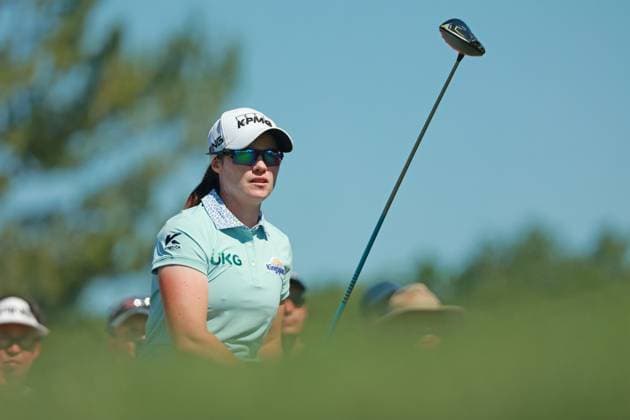 Meijer LPGA, Golf Damen Classic Leona Maguire of Ireland tees off on the second hole during Day Two of the Meijer LPGA Classic for Simply Give golf tournament at Blythefield Country Club in Belmont, MI, USA Friday, June 14, 2024. Belmont Michigan United States  Copyright: xJorgexLemusx originalFilename:lemus-meijerlp240614_npgDs.jpg
