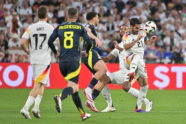 Picture shows Ilkay Gündogan 21, Germany , 14 06 2024, Munich, Football, European Championship, Germany Scotland, EVENT REGULATIONS PROHIBIT ANY USE OF PHOTOGRAPHS AS IMAGE SEQUENCES AND OR QUASI VIDEO xklx