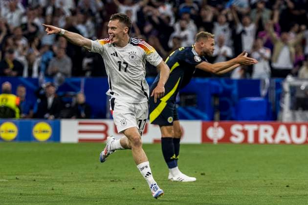 UEFA EURO 2024 Opening match Germany Scotland 14 06 2024 Florian Wirtz Germany, 17 celebrates after his goal UEFA EURO 2024 Opening match Germany Scotland Munich Football Arena, Munich on 14 06 2024 Copyright: xBEAUTIFULxSPORTS Wunderlx