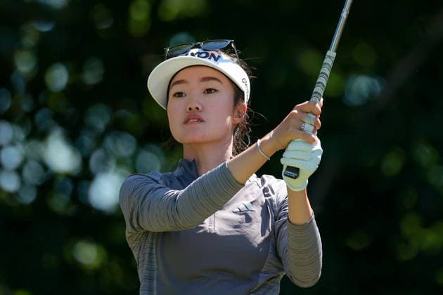 Meijer LPGA, Golf Damen Classic Grace Kim of Sydney, Australia hits from the fourth tee during the second round of the Meijer LPGA Classic for Simply Give golf tournament at Blythefield Country Club in Belmont, MI, USA Friday, June 14, 2024. Belmont Michigan United States  Copyright: xAmyxLemusx originalFilename:lemus-meijerlp240614_nprV4.jpg