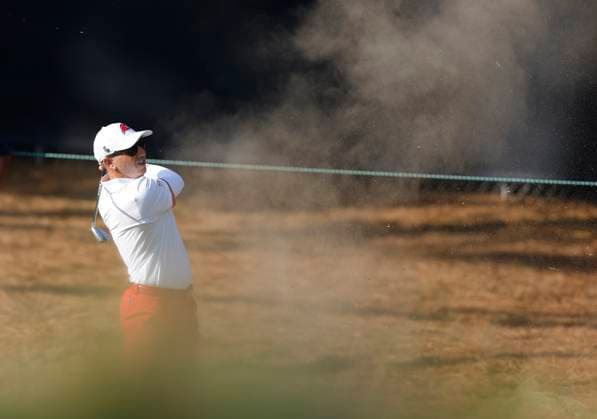 Sergio Garcia hits an approach shot to the eighth green during the second round of the 124th U.S. Open golf championship at Pinehurst Resort & Country Club in Pinehurst, N.C. on Friday, June 14, 2024.  NCP20240614795 JOHNxANGELILLO