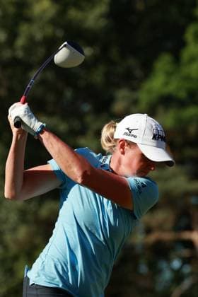 Meijer LPGA, Golf Damen Classic Stacy Lewis of the United States tees off on the 11th hole during Day Two of the Meijer LPGA Classic for Simply Give golf tournament at Blythefield Country Club in Belmont, MI, USA Friday, June 14, 2024. Belmont Michigan United States  Copyright: xJorgexLemusx originalFilename:lemus-meijerlp240614_npVdH.jpg