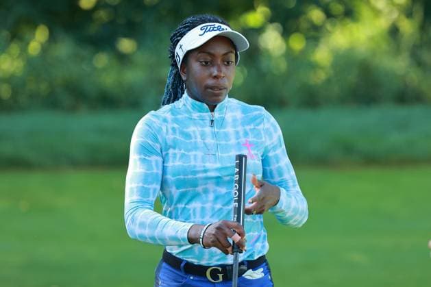 Meijer LPGA, Golf Damen Classic Georgia Iziegbe Oboh of Nigeria heads to the 17th hole during Day Two of the Meijer LPGA Classic for Simply Give golf tournament at Blythefield Country Club in Belmont, MI, USA Friday, June 14, 2024. Belmont Michigan United States  Copyright: xJorgexLemusx originalFilename:lemus-meijerlp240614_npZQn.jpg