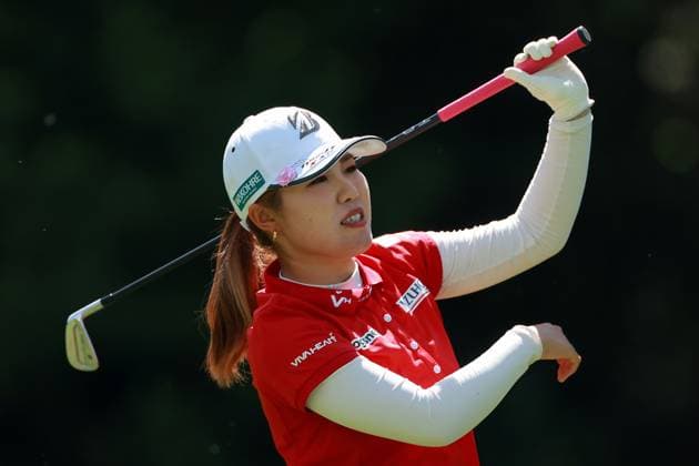 Meijer LPGA, Golf Damen Classic Ayaka Furue of Kobe, Japan hits from the 13th tee during the second round of the Meijer LPGA Classic for Simply Give golf tournament at Blythefield Country Club in Belmont, MI, USA Friday, June 14, 2024. Belmont Michigan United States  Copyright: xAmyxLemusx originalFilename:lemus-meijerlp240614_npyiQ.jpg