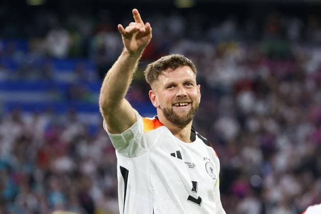 Goal and celebration at 4-0 by Niclas Fuellkrug , Football, UEFA , European Championship, Group A 2024, Germany vs Scotland, 14 06 2024, Munich Football Arena, Munich, Germany Munich Football Arena Bayern Germany Copyright: xGrantxHubbsx