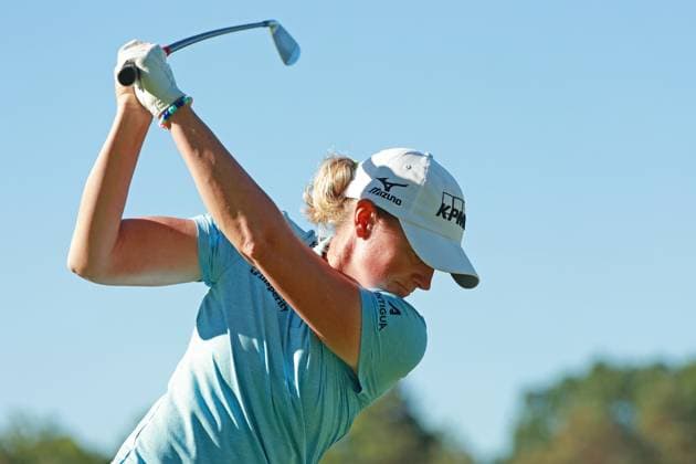 Meijer LPGA, Golf Damen Classic Stacy Lewis of the United States tees off on the 11th hole during Day Two of the Meijer LPGA Classic for Simply Give golf tournament at Blythefield Country Club in Belmont, MI, USA Friday, June 14, 2024. Belmont Michigan United States  Copyright: xJorgexLemusx originalFilename:lemus-meijerlp240614_npG8G.jpg