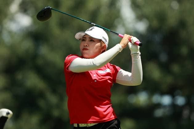 Meijer LPGA, Golf Damen Classic Ayaka Furue of Japan tees off on the 6th hole during Day Two of the Meijer LPGA Classic for Simply Give golf tournament at Blythefield Country Club in Belmont, MI, USA Friday, June 14, 2024. Belmont Michigan United States  Copyright: xJorgexLemusx originalFilename:lemus-meijerlp240614_np2jx.jpg