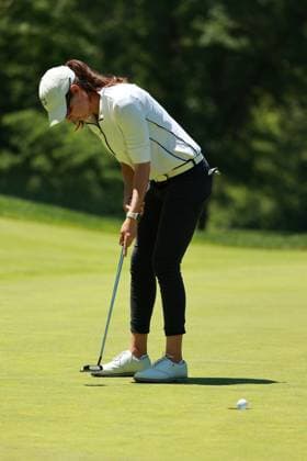 Meijer LPGA, Golf Damen Classic Laetitia Beck of Israel follows her putt on the 16th green during Day Two of the Meijer LPGA Classic for Simply Give golf tournament at Blythefield Country Club in Belmont, MI, USA Friday, June 14, 2024. Belmont Michigan United States  Copyright: xJorgexLemusx originalFilename:lemus-meijerlp240614_npBkB.jpg