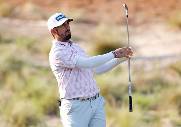 Matthieu Pavon of France watches his approach shot on the eighth fairway during the second round of the 124th U.S. Open golf championship at Pinehurst Resort & Country Club in Pinehurst, N.C. on Friday, June 14, 2024.  NCP20240614802 JOHNxANGELILLO