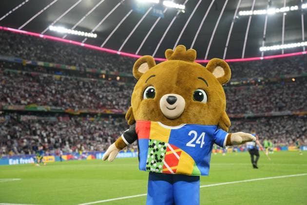 EURO 2024 - Matchday 1: Germany vs. Scotland Euro 2024 Mascot Albaert in action during the EURO 2024 Day 1 opening match between Germany and Scotland on 14 June 2024, at Munich Football Arena, in Munich, Germany Munich Munich Football Arena Germany Copyright: xAlexandraxFechetex DSC0033201