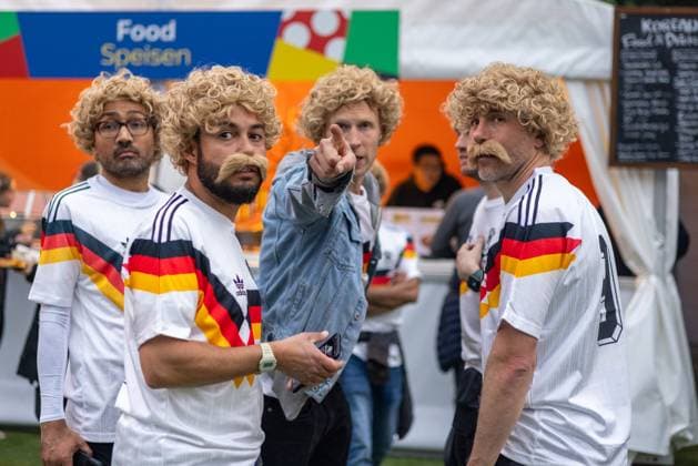Germany v Scotland: Group A - UEFA EURO, EM, Europameisterschaft,Fussball 2024 Football fans from Germany and Scotland are attending the Fanzone set up at the Brandenburg Gate, in Berlin, Germany, on June 14, 2024, to watch the opening game of Euro 2024 on the big screens. At the Allianz Arena in Munich, Germany is beating Scotland 5-1, taking the lead in Group A. Berlin Germany  Copyright: xRenatoxFrancoxBuenox originalFilename:bueno-notitle240614_npOZF.jpg