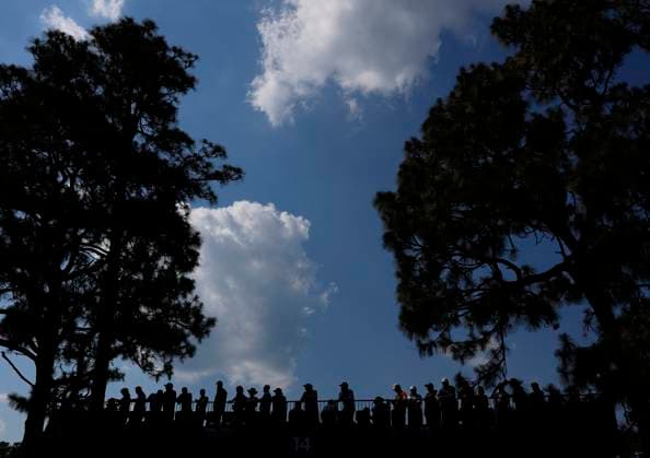 Spectators watch players tee of on the 13th hole in the second round at the 124th U.S. Open championship at Pinehurst Resort & C.C. (Course No. 2). in Pinehurst, NC on Friday, June 14, 2024.  NCP202406141007 JohnxAngelillo