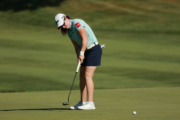 Meijer LPGA, Golf Damen Classic Leona Maguire of Ireland follows her putt shot on the 17th green during Day Two of the Meijer LPGA Classic for Simply Give golf tournament at Blythefield Country Club in Belmont, MI, USA Friday, June 14, 2024. Belmont Michigan United States  Copyright: xJorgexLemusx originalFilename:lemus-meijerlp240614_npflC.jpg