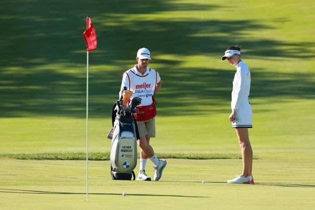 Meijer LPGA, Golf Damen Classic Esther Henseleit of Germany looks over the 10th green during Day Two of the Meijer LPGA Classic for Simply Give golf tournament at Blythefield Country Club in Belmont, MI, USA Friday, June 14, 2024. Belmont Michigan United States  Copyright: xJorgexLemusx originalFilename:lemus-meijerlp240614_npvGX.jpg