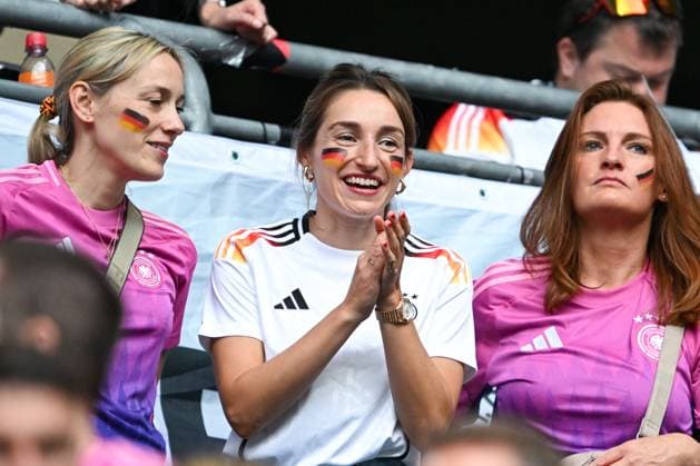 Euro 2024 Germany Scotland on 14 06 2024 at the Allianz Arena in Munich Lena Wurzenberger the girlfriend of national coach Julian Nagelsmann Germany in the stadium MT
