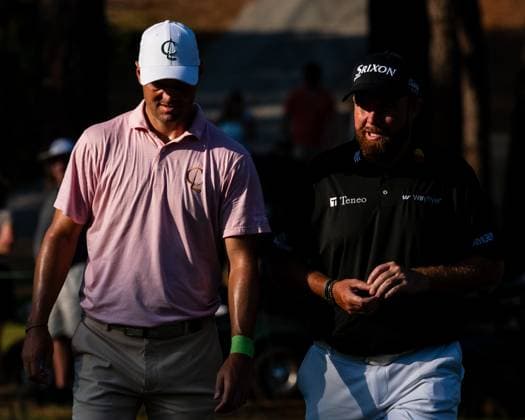 June 14, 2024, Pinehurst, North Carolina, USA: Martin Kaymer of Germany and Shane Lowry of the Republic of Ireland walk and talk in the shade Loblolly Pines off the 10th tee during Friday s second round for the 124th U.S. Open, June 14, 2024, at Pinehurst Resort & Country Club (Course No. 2) in Pinehurst, North Carolina. Pinehurst USA - ZUMAh97_ 20240614_fap_h97_026 Copyright: xTimothyxL.xHalex