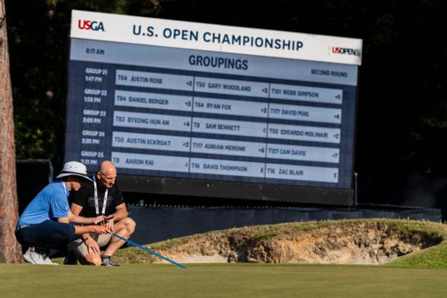 June 14, 2024, Pinehurst, North Carolina, USA: USGA officials use a stimp meter on the ninth green for the second round of the 124th U.S. Open, June 14, 2024, at Pinehurst Resort & Country Club (Course No. 2) in Pinehurst, North Carolina. Pinehurst USA - ZUMAh97_ 20240614_fap_h97_029 Copyright: xTimothyxL.xHalex