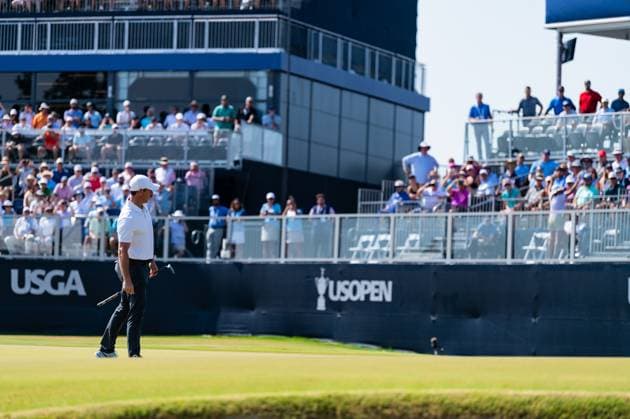 June 14, 2024, Pinehurst, North Carolina, USA: Rory McIlroy of Northern Ireland, watches his putt on the 18th green during Friday s second round for the 124th U.S. Open, June 14, 2024, at Pinehurst Resort & Country Club (Course No. 2) in Pinehurst, North Carolina. Pinehurst USA - ZUMAh97_ 20240614_fap_h97_041 Copyright: xTimothyxL.xHalex