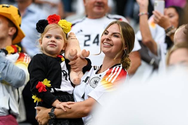 Euro 2024 Germany Scotland on 14 06 2024 at the Allianz Arena in Munich Lisa Füllkrug Fuellkrug in the stadium MT