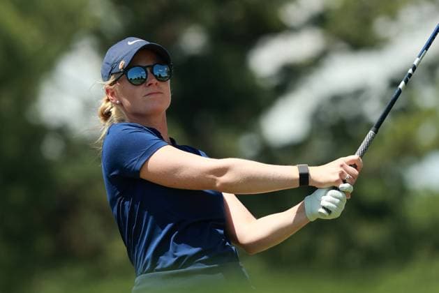 Meijer LPGA, Golf Damen Classic Frida Kinhult of Sweden tees off on the second hole during Day Two of the Meijer LPGA Classic for Simply Give golf tournament at Blythefield Country Club in Belmont, MI, USA Friday, June 14, 2024. Belmont Michigan United States  Copyright: xJorgexLemusx originalFilename:lemus-meijerlp240614_npQJV.jpg