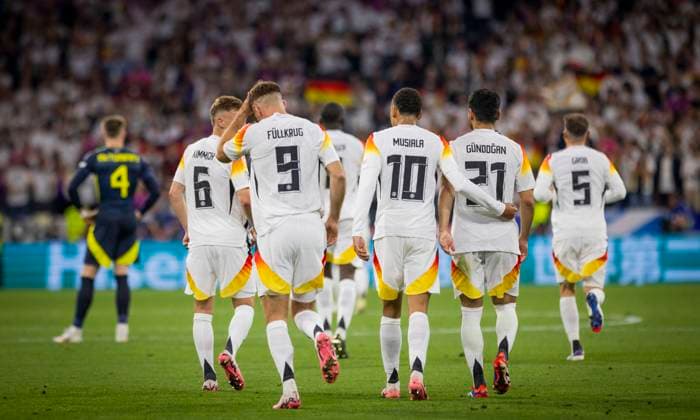 Munich, Germany 14th Jun 2024 Niclas Füllkrug DFB Jamal Musiala DFB Ä°lkay GündoÄüan DFB Germany Scotland Germany Scotland 14 06 2024